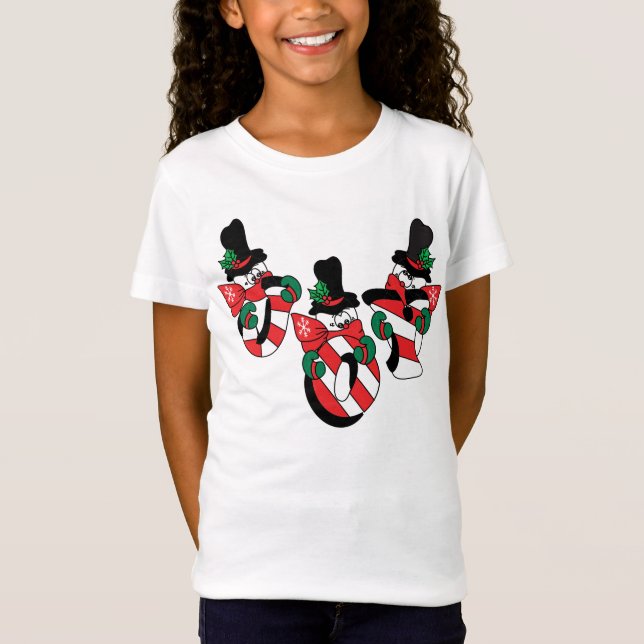 Happy Joy Snowmen | Christmas T-Shirt (Front)