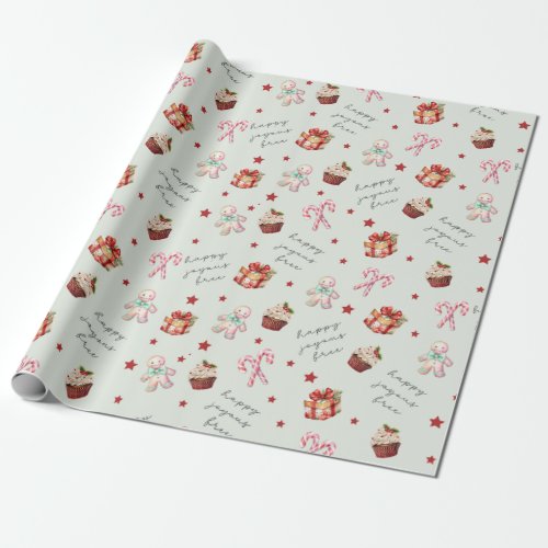 Happy Joyous Free Cute Christmas Gift Wrapping Paper