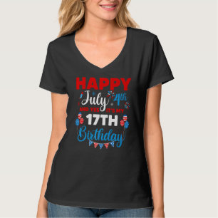 Happy July 4th And Yes It's My 17th Birthday Indep T-Shirt
