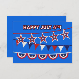 Happy July 4th! Bright Red White and Blue Bunting