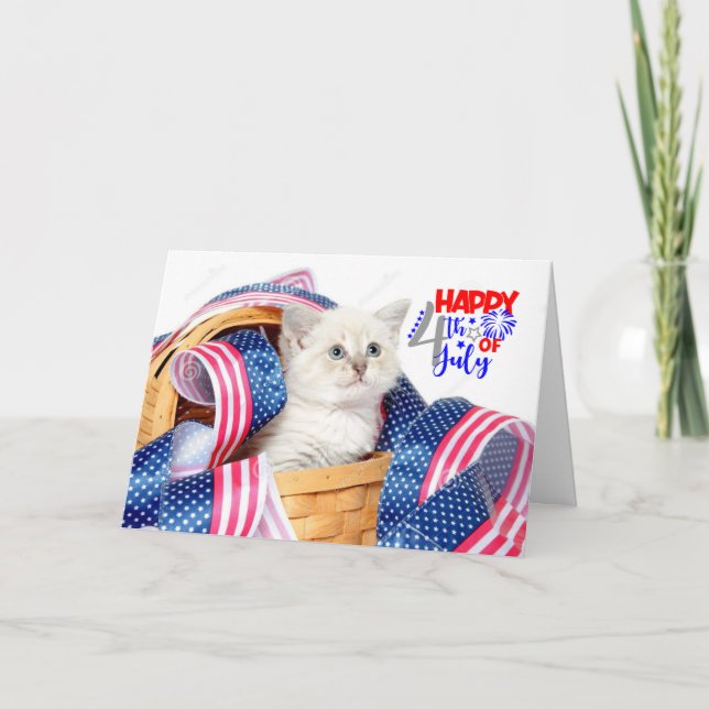 Happy July 4th Cat Card (Front)