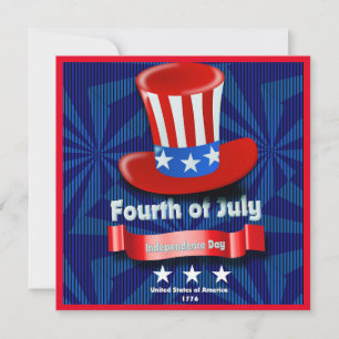Happy July 4th flat card