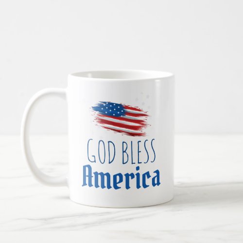 Happy July 4thFourth of July GOD BLESS AMERICA Coffee Mug