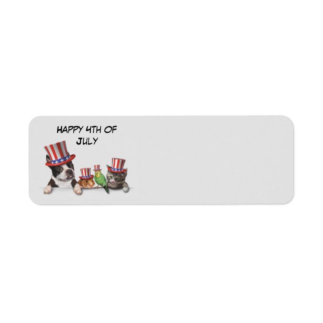 Happy July 4th Holiday Label (Front)