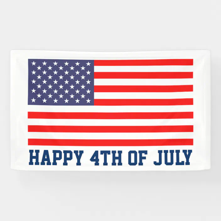 Happy 4th Of July All-Weather Sign Banner 