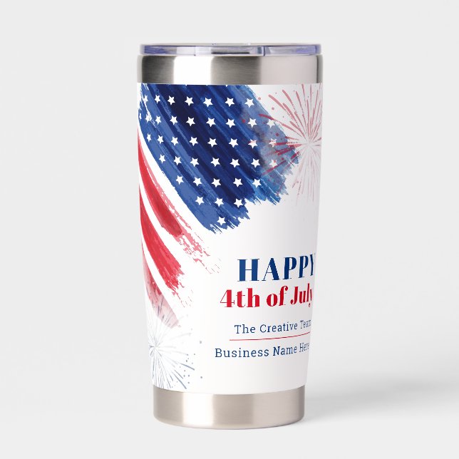 Happy July 4th Independence Day USA Insulated Tumbler (Front)