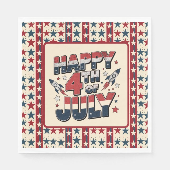 Happy July 4th  Napkins (Front)