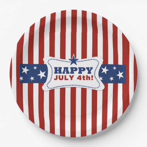 Happy July 4th Paper Plates