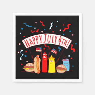 Happy July 4th Picnic Napkins