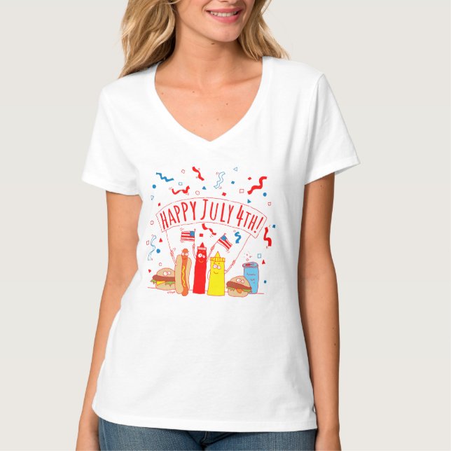 Happy July 4th Picnic T-Shirt (Front)