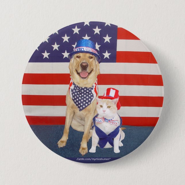 Happy July 4th!! Pinback Button (Front)