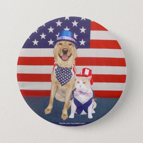 Happy July 4th Pinback Button