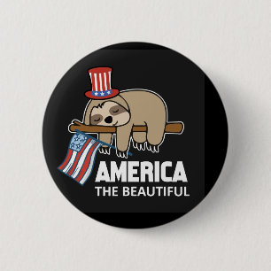 Happy July 4th sloth button
