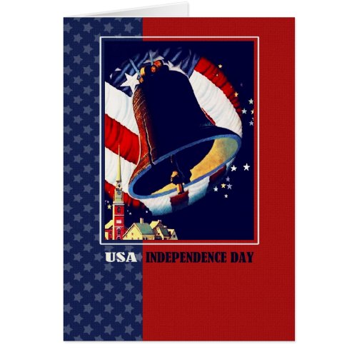 Happy July 4th Vintage Liberty Bell Card