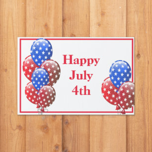 Happy July 4th Yard Sign
