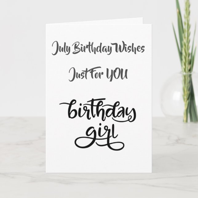 HAPPY *****JULY***** BIRTHDAY for **HER** Card (Front)