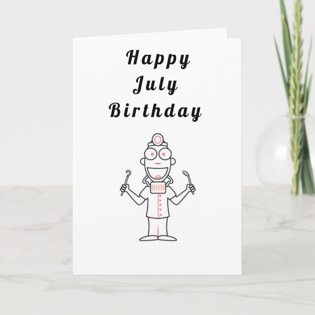 HAPPY *****JULY***** BIRTHDAY FOR **HIM** CARD (Front)
