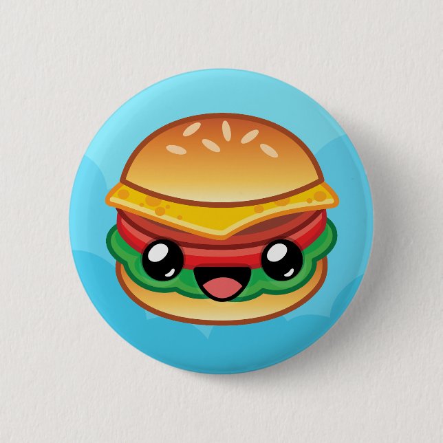Happy Jump Burger Button (Front)