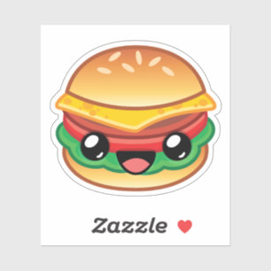 Happy Jump Burger Sticker