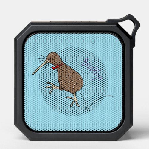 Happy jumping kiwi with bow tie cartoon design bluetooth speaker