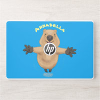 Happy jumping quokka cartoon design