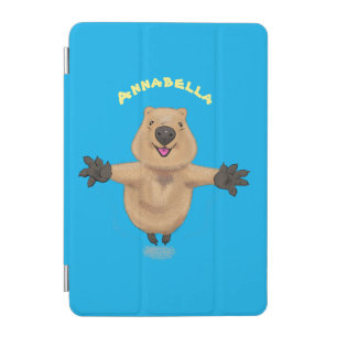 Happy jumping quokka cartoon design iPad mini cover