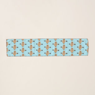 Happy jumping quokka cartoon design scarf