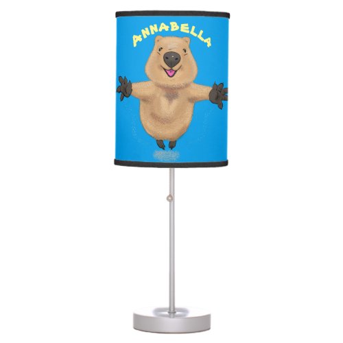 Happy jumping quokka cartoon design table lamp