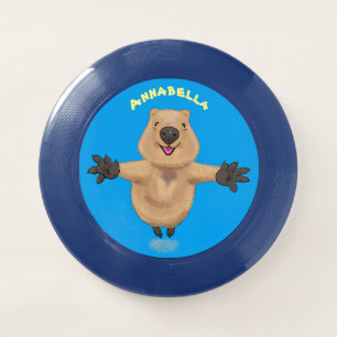 Happy jumping quokka cartoon design Wham-O frisbee