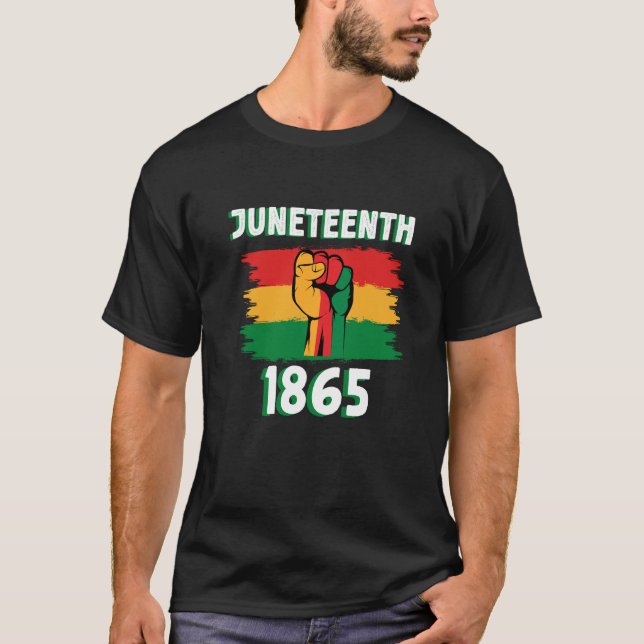 Happy Juneteenth 1865 American Freedom T-Shirt (Front)
