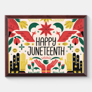 Happy Juneteenth 2025 Colorful Freedom Day Award Plaque
