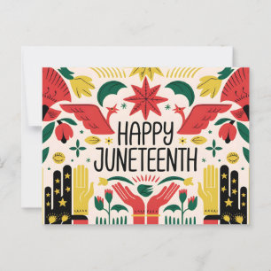 Happy Juneteenth 2025 Colorful Freedom Day Postcard