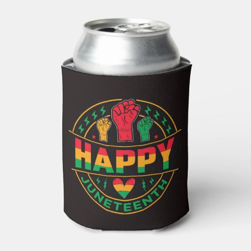 Happy Juneteenth Can Cooler