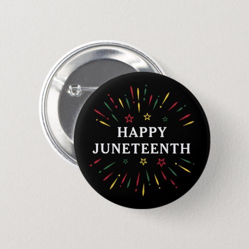 Happy Juneteenth Celebrate Black Independence Day Button