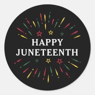 Happy Juneteenth Celebrate Black Independence Day Classic Round Sticker