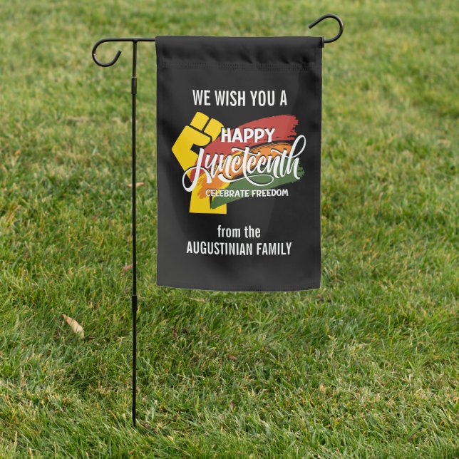 HAPPY JUNETEENTH Christian Garden Flag (In SItu)