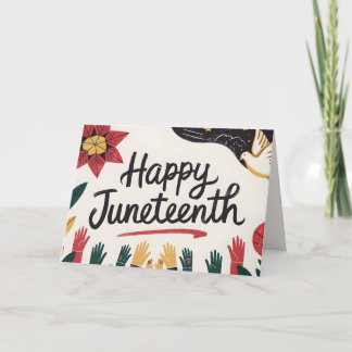 Happy Juneteenth Colorful Freedom Day Design Card