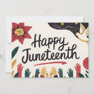 Happy Juneteenth Colorful Freedom Day Design Save The Date
