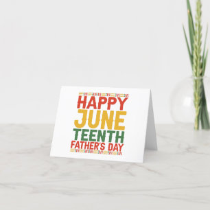Happy JuneTeenth Father's Day Black History Month  Letterpress Thank You Card