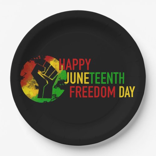 Happy Juneteenth Freedom Day Paper Plates