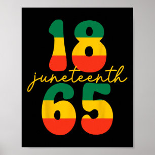 Happy Juneteenth Is My Independence Day Kid Black Poster