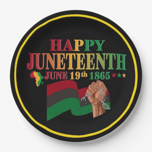 Happy Juneteenth Juneteenth Paper Plates