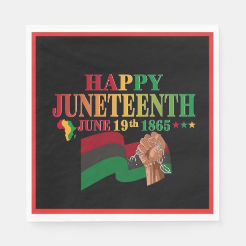 Happy Juneteenth Napkins