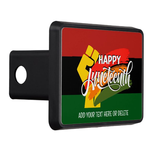 HAPPY JUNETEENTH Pan African Hitch Cover (Right)