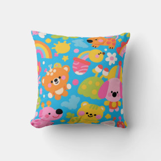 Happy Jungle Pillow – Colorful Kids Cushion
