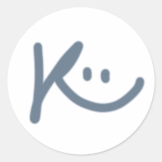 Happy_K Logo Classic Round Stickers