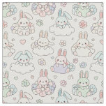 Happy Kawaii Bunny Fabric