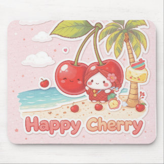HAPPY KAWAII HAWAII CHERRY MOUSE PAD