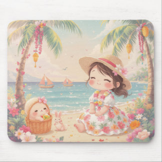 HAPPY KAWAII HAWAII MOUSE PAD