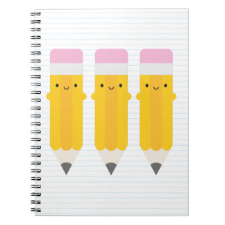 Happy Kawaii Pencils Notebook